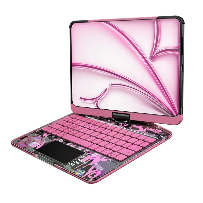 All-in-One iPad Keyboard Case for iPad pro 13-inch 2024 (Pink)