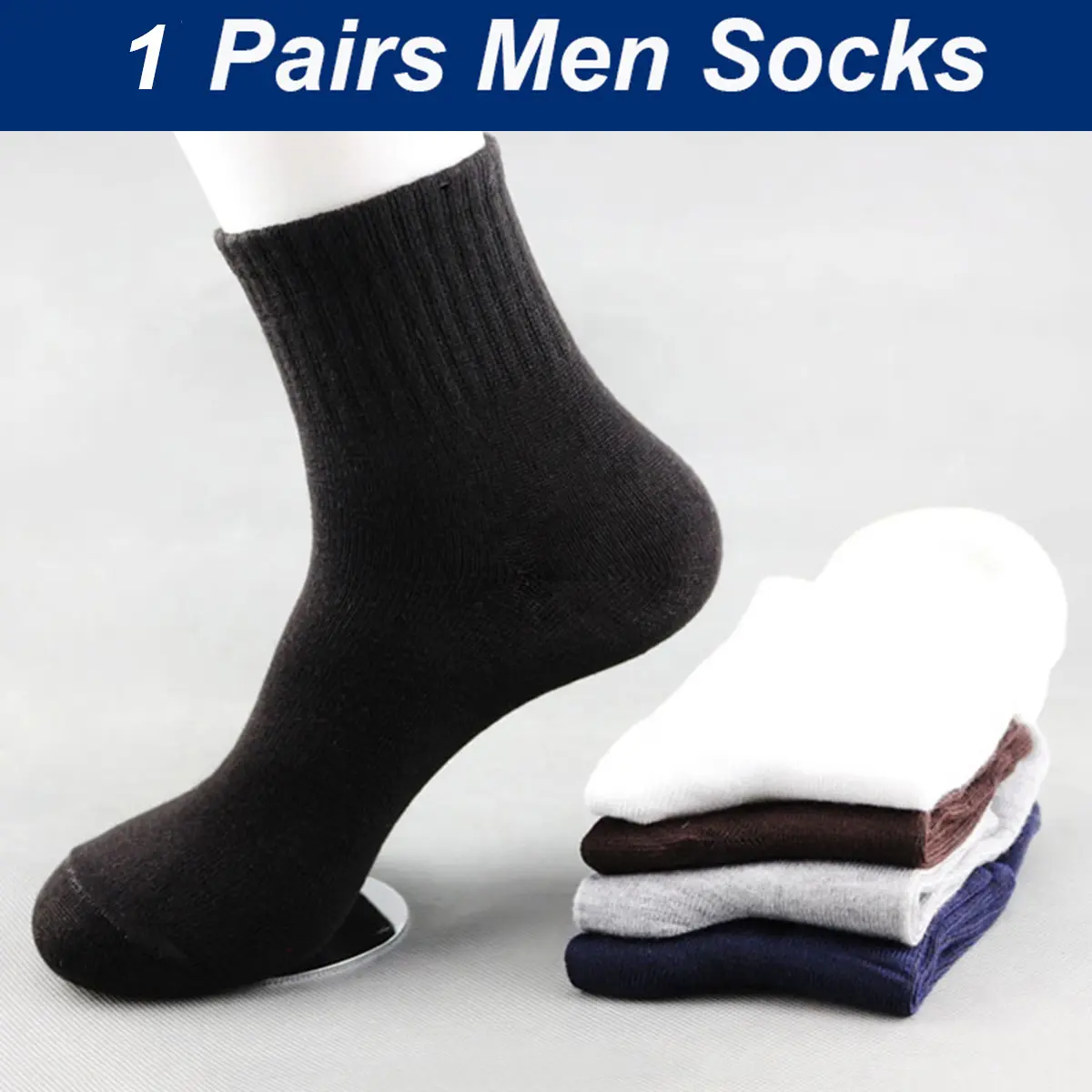 1 Pairs Classic Business Brand Men's Socks Calcetines Hombre Socks Men High Quality Cotton Casual Male Socks Meias Size EUR 38-43