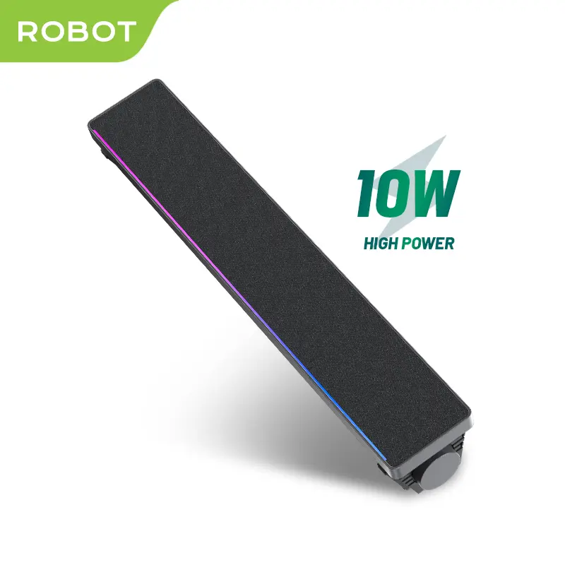 Robot RB680 RGB Lightshow Bluetooth Soundbar Speaker 10W Dual Channel Stereo 4 Speaker USB Micro SD Card Aux 3.5mm- BISA COD Speaker Wireless Bass 0