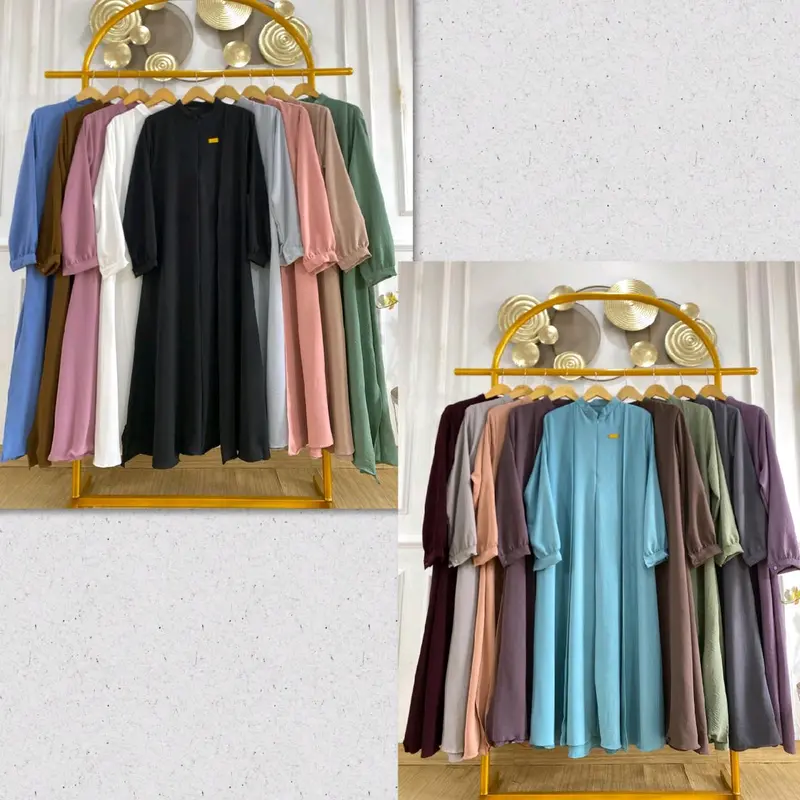 ZAHEERA DRESS CARDI CRINKLE AIRFLOW POLOS Mewah 0