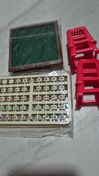 Product Review of Miniature Vintage Mahjong Set with Table and chair from 吃**纸 0