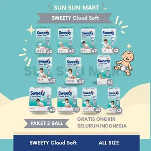 PAKET 2 BAL SWEETY SILVER PANTS S66 / M60 / L54 / XL42 / XXL32 - NBS40 | S38 | M32 | L26 | XL24 | XXL22