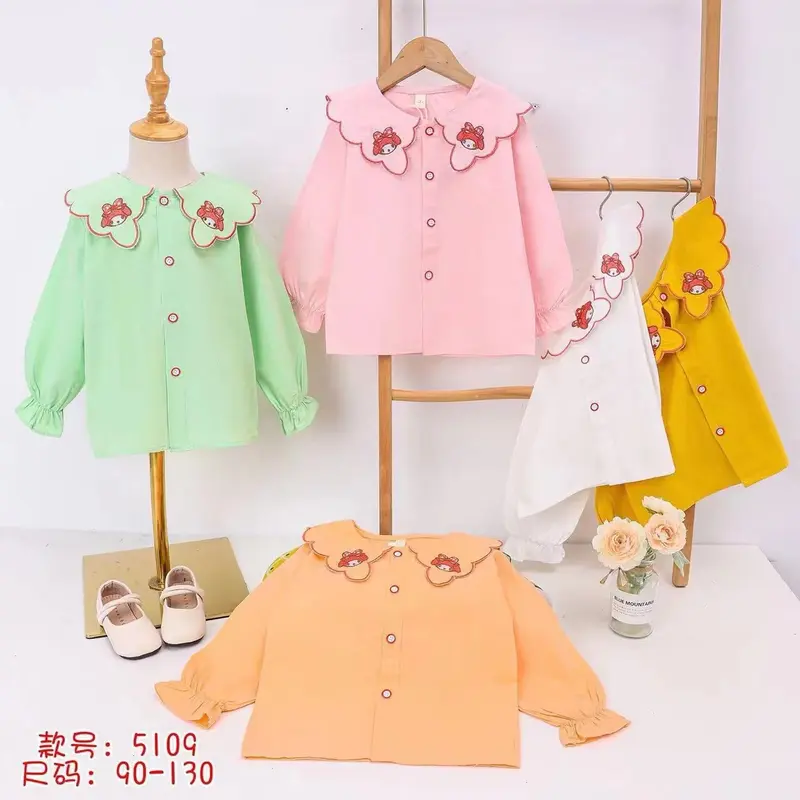 Kemeja Cewek tangan panjang Premium 2-5 Tahun motif random 1
