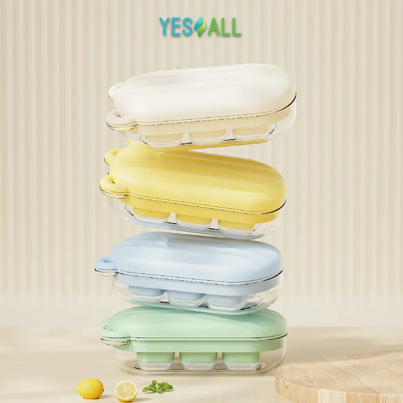 YESALL Cetakan Es Batu Kecil Mini Silikon Beruang Bear Coklat Jelly 6 Sekat Model Tekan Press| Wadah Tempat Es Batu Ice Cube Tray Pencetak Es Batu Aesthetic Kitchenware 1