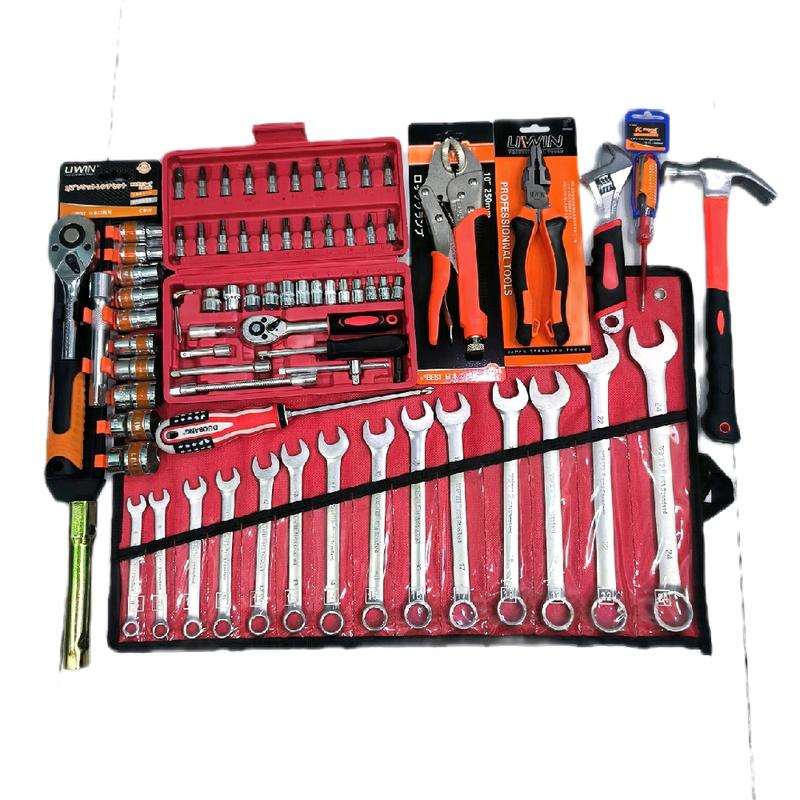 Combo 9 Món Đồ Nghề Gồm Bộ Cờ Lê 8-24mm Bộ Cần Tự Động 8-24mm 1 2 Bộ 46 Chi Tiết 1 4 Búa Kìm Kìm Bấm Mỏ Lết Tua Vít 2 Đầu Và Bút Điện Tặng bu-gi