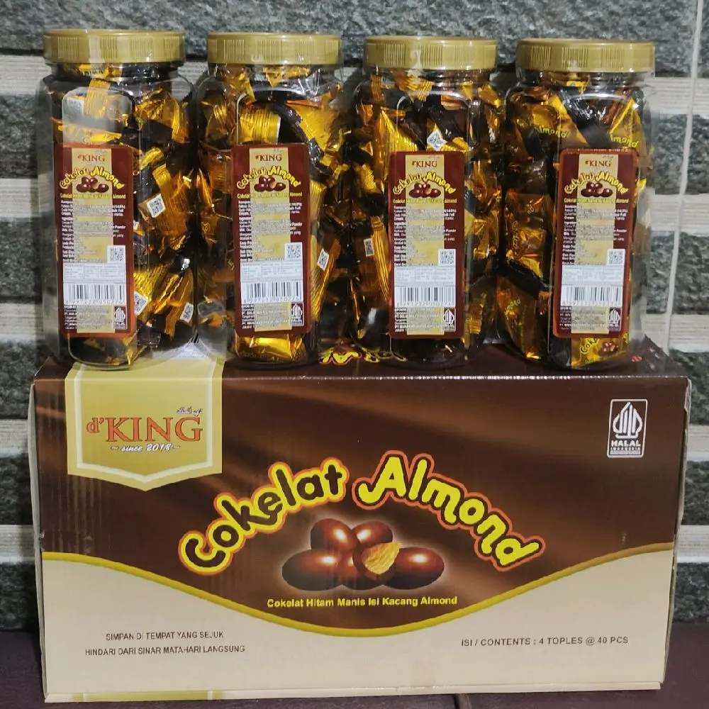 D'king Cokelat Almond utuh Chocolate Coklat 1 DUS