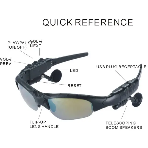 MP3 Sunglasses With Bluetooth (Kacamata MP3 + Bluetooth) -Kacamata Handsfree Headset Full Music 3