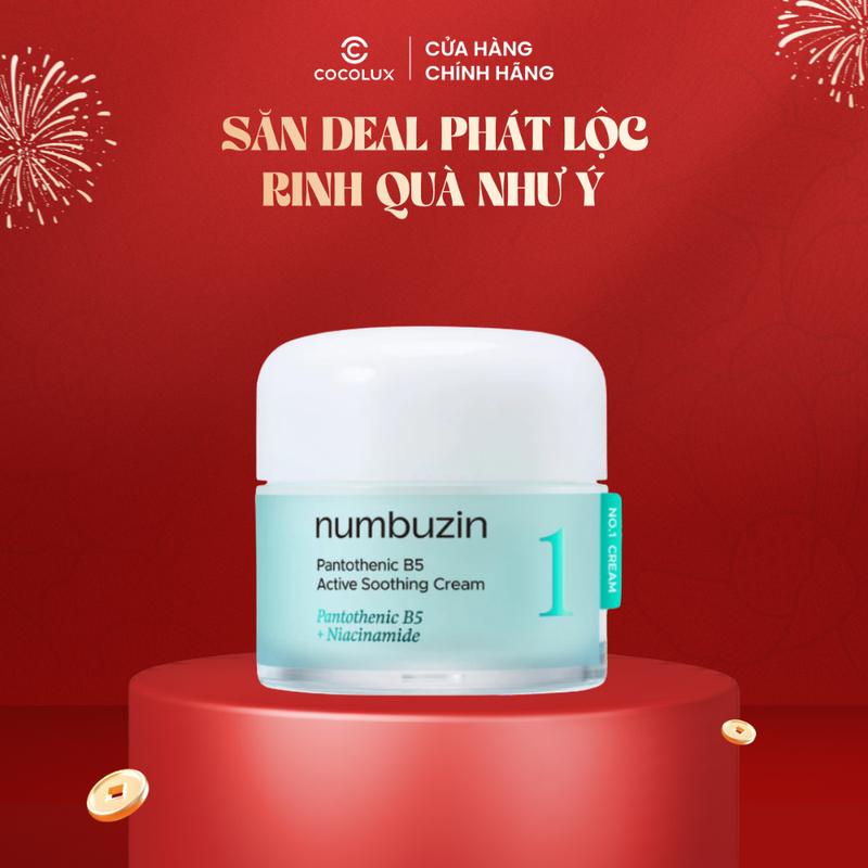  Kem Dưỡng ẩm cho da Dầu Mụn Numbuzin No.1 Pantothenic B5 Active Soothing Cream 80ml Nữ Women 