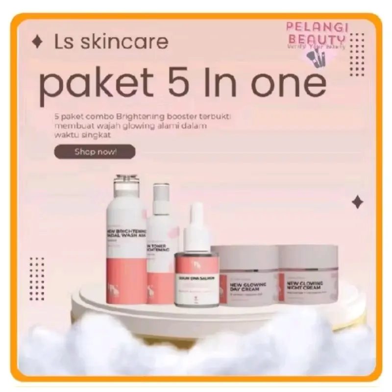 LS SKINCARE ISI 5 LENGKAP GLOWING BOOSTER ELSTM