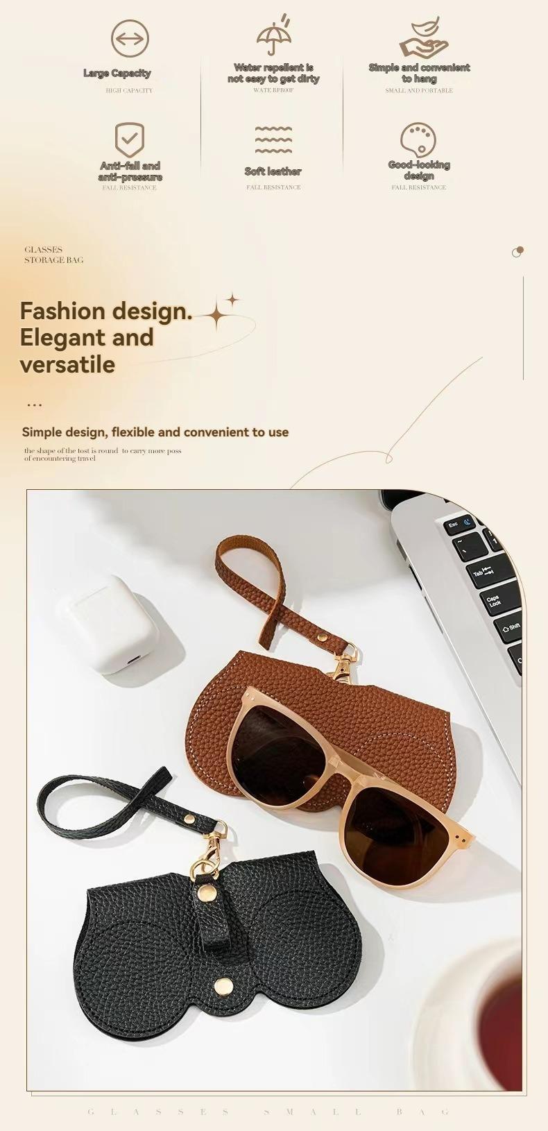 Product Introduction of Glasses Protective Case Portable Sunglasses Bag Sunglasses Storage Box High-End Glasses Clip 1