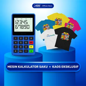 Kalkulator Saku Praktis Pas dan Sebaguna Mudah Dibawa Kemana-mana dengan bonus Kaos Eksklusif