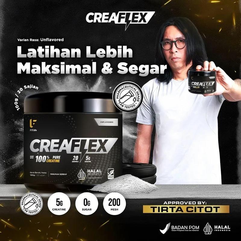 Fitlife Creaflex 300 Gram Creatine 60 Serving BPOM 2
