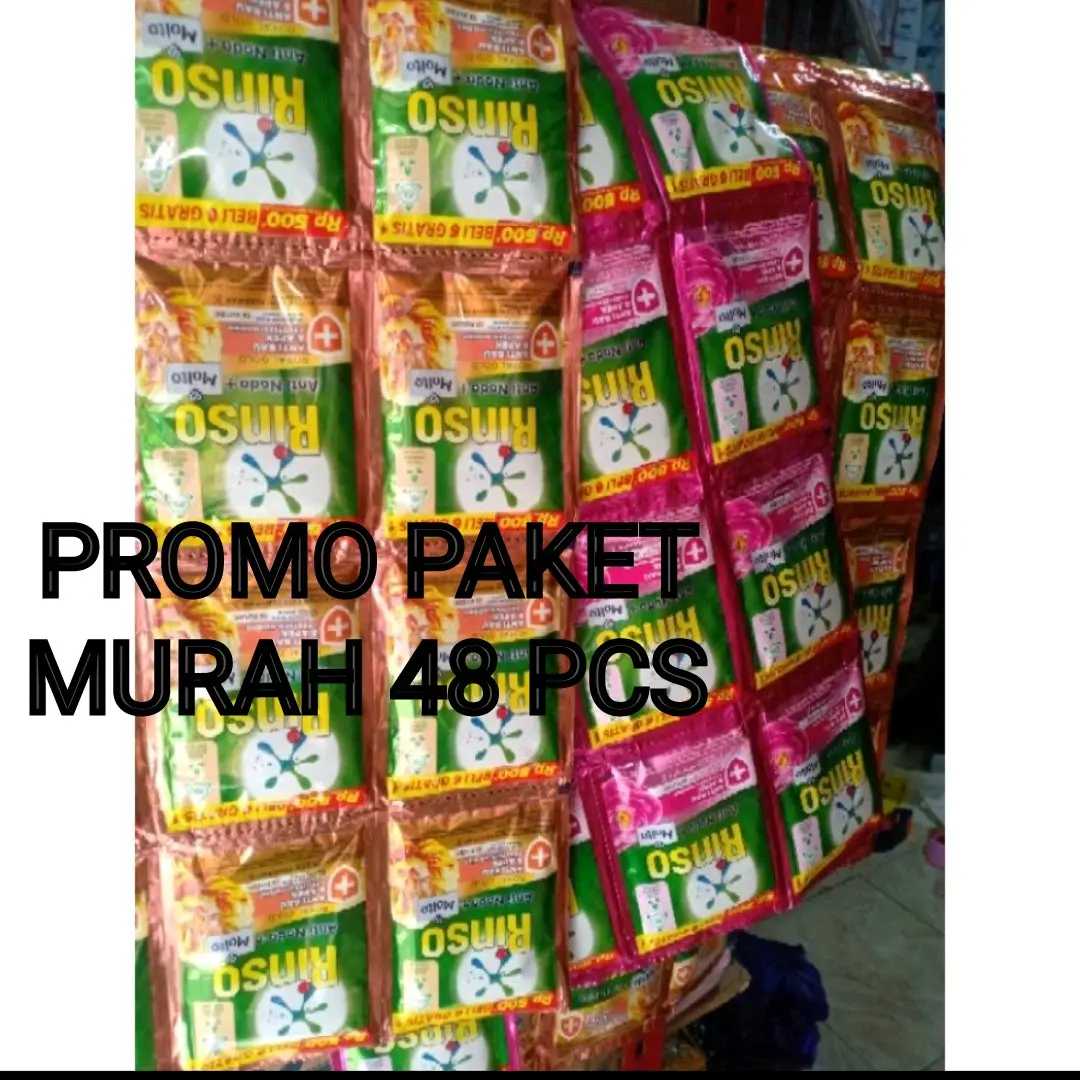 PROMO DETERGEN RINSO CAIR 48 pcs sabun cuci anti noda