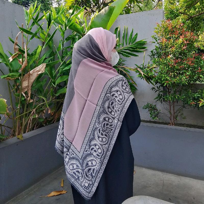 Nisa Scarf Pashmina Motif Import Bahan Katun Viscose 7