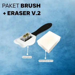 Taetaa - Paket Brush Dan Eraser Suede Premium White Pembersih Jamur Sepatu