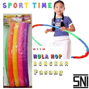( BISA COD ) PROMO Mainan Hula Hoop 8 Batang Anak-Anak Dan Dewasa Bisa Disesuaikan Fitness Sports