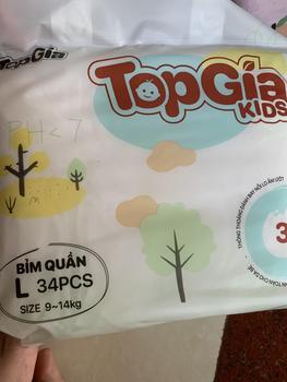 Product Review of (TẶNG 100 MIẾNG LÓT THẤM SỮA) 1 BỊCH Tã Bỉm Topgiakids pH<7 an toàn cho da bé, mềm mại, mỏng nhẹ, chống tràn tối đa tặng 100 miếng lót thấm sữa và kèm 2 miếng dùng thử (TDN) from T**G B**✅ 3