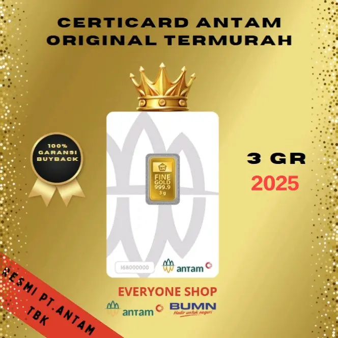 3 gram Logam Mulia Emas Antam BUMN Terbaru