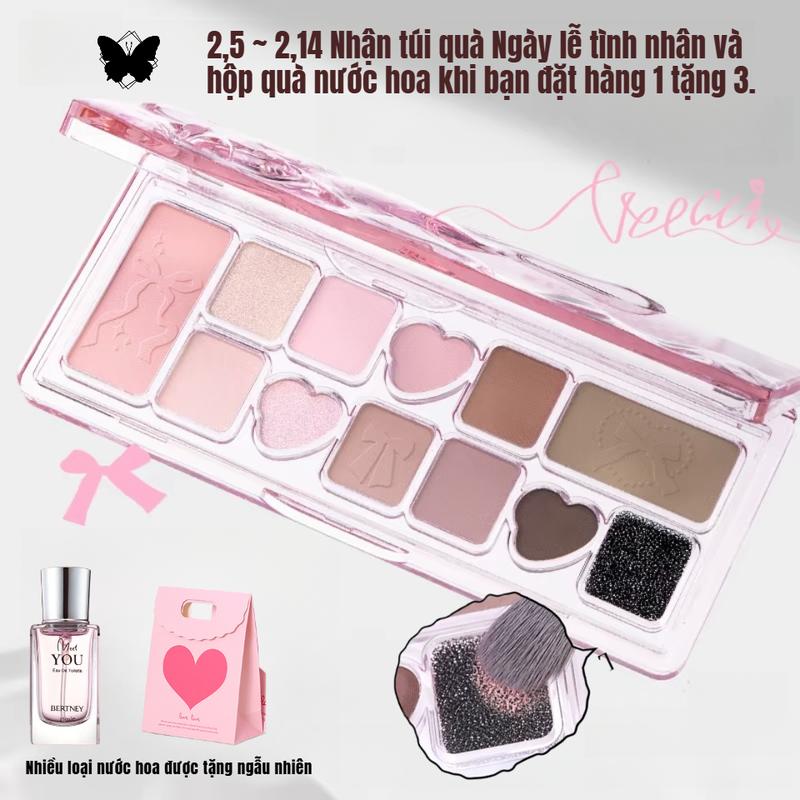 Đĩa Phấn Mắt, VEECCI, Bảng Màu Mười Một Tưởng Tượng, Chỉ Có Vốn, Trang Điểm Lâu Trôi, Nhiều Màu, Trang Điểm Mắt, Ngọc Trai Sáng Bóng, Hoàn Hảo Cho Người Mới Bắt Đầu Cosmetic Eyeshadow neutral tone lummir hồng hoa biết qianyan