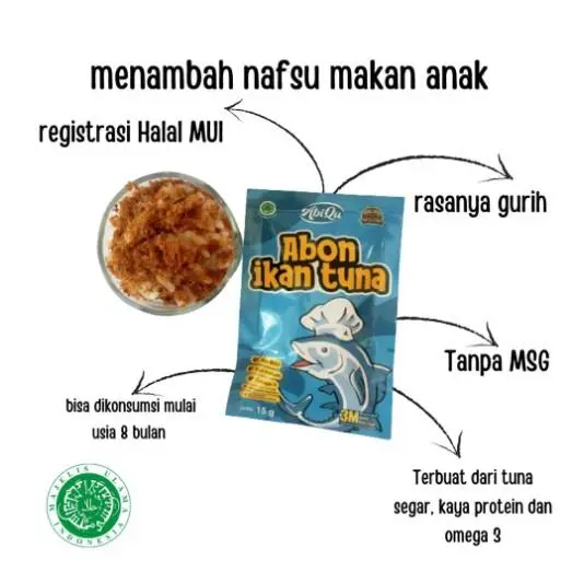Abiqu Abon MPASI - Abon Abiqu - Abon Anak - Abon Sapi Ayam Tuna Lele - MPASI Anak 2