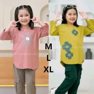 Setelan Anak Ziela Kids Setelan Cargo Motif Bunga Fullsize Oneset Kids Kekinian