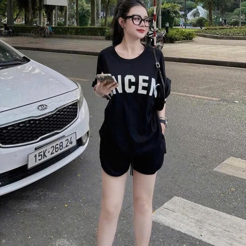 Bộ mặc nhà nữ mùa hè , đồ bộ bigsize chất cotton Gemmy House in chữ Incen 1