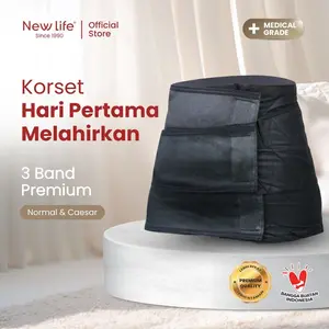 NEWLIFE Korset 3 Band Premium Postpartum Slimming Medis Pengecil Perut Gurita Stagen Untuk Ibu Lahiran Normal & Caesar