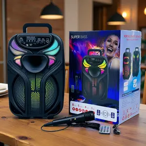 Speaker Wireless Bluetooth Portabel 8'5 Inch TONIES888 Bonus Mic Karaoke Remote Suara Super Bass Speaker Karaoke