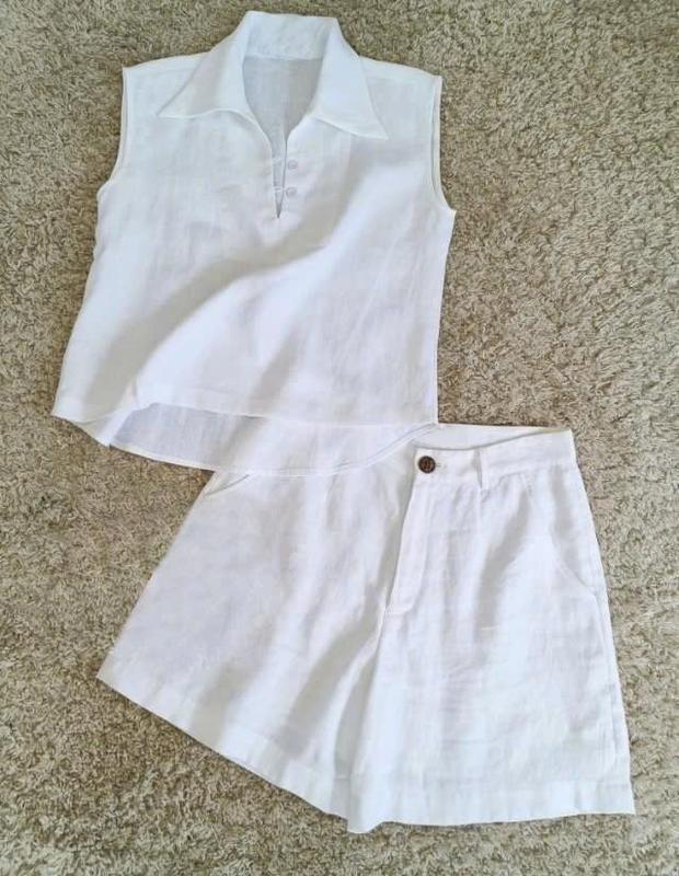 Set Bộ Mặc Nhà, Bộ Chất Đũi Mềm Mát, Áo Sơ Mi Sát Nách, Quần Cộc, Top Women, set đồ đẹp set đồ nữ mùa hè sang chảnh Mã QT35