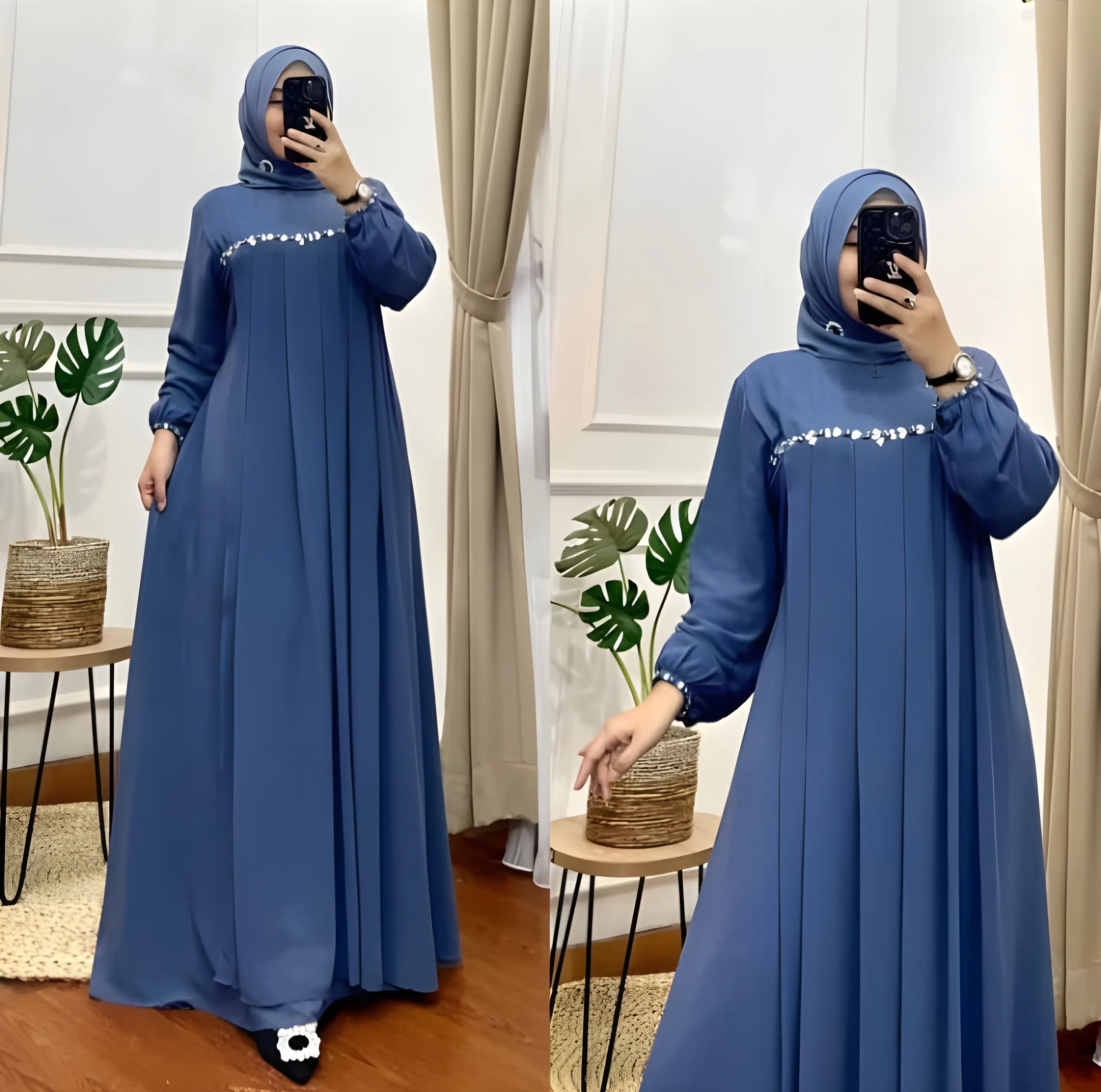 inara dress/gamis muslimah/baju muslim wanita/gaun cantik simple dan elegan/busana wanita kekinian