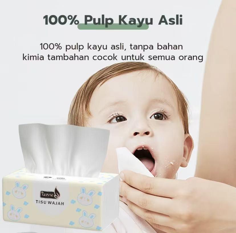 [Penawaran Super Baru] Tisu Wajah Mewah GLOSSE 3 Lapis, 360 Lembar, Tisu Wajah untuk Bayi, Gratis Ongkir, Harga Promosi