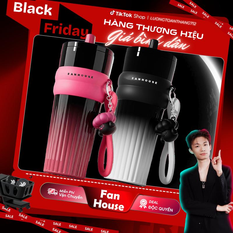   Fan House x LUONGTOANTHANG  Ly giữ nhiệt Candy Ceramic 710ml inox 316 phủ sứ ống hút linh động Fan House khắc tên theo yêu cầu 