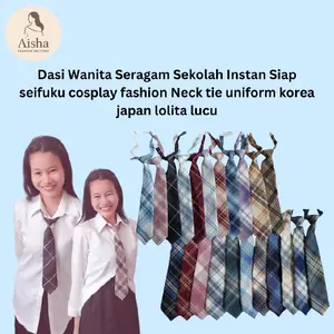 Dasi Wanita Seragam Sekolah Instan Siap /seifuku cosplay fashion Neck tie uniform korea japan lolita lucu