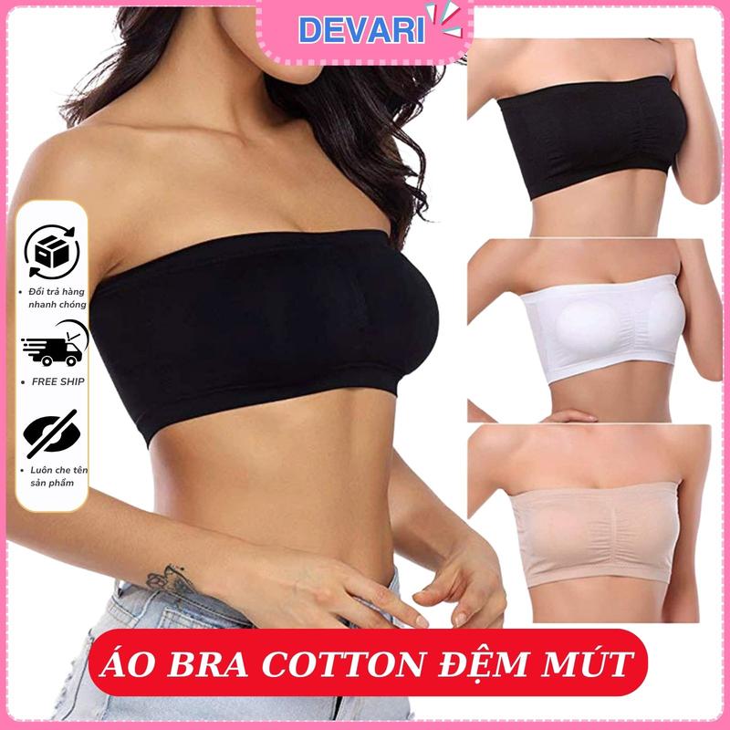 Áo bra nữ không dây mặc Cup ngực, áo ống Women đệm mút mỏng mềm mịn thoáng mát B7735 Ong Tua Rua đồ  lót Top