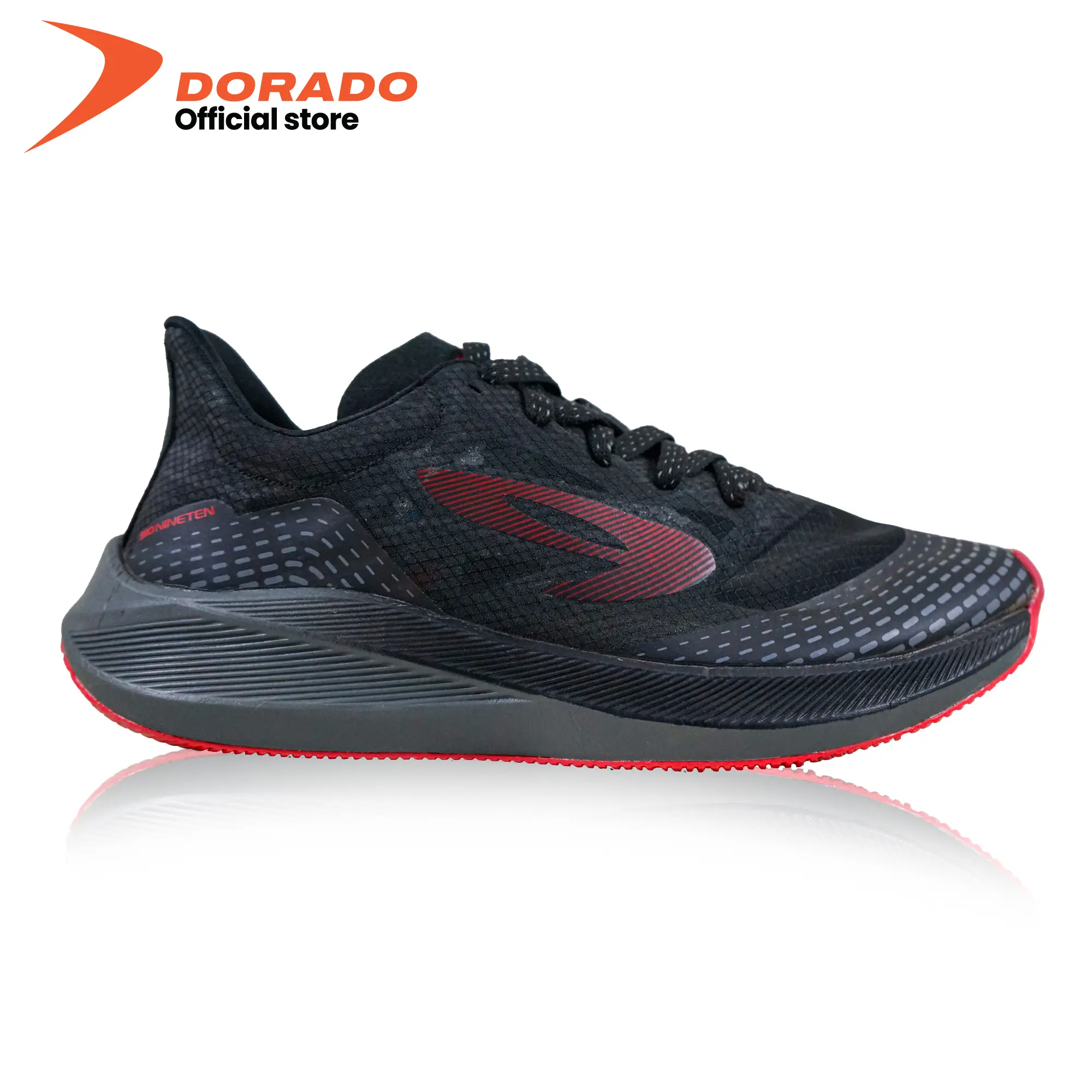 Sepatu 910 Nineten Haze 1.5 - Hitam / Abu / Merah (Running)