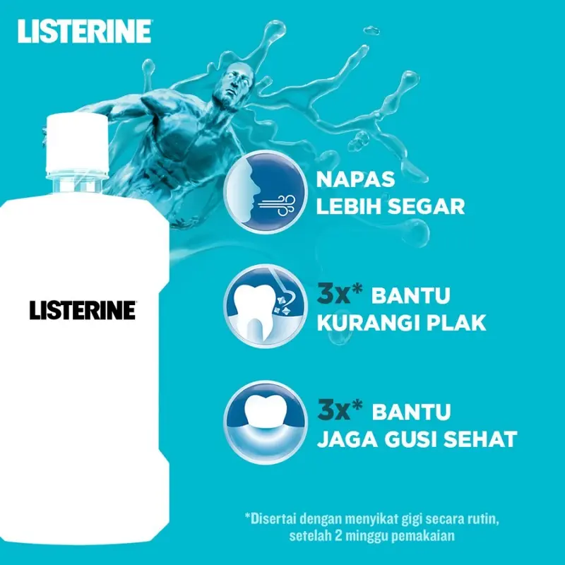 Listerine Cool Mint Mouthwash/Obat Kumur 500 ml - Isi 2 2