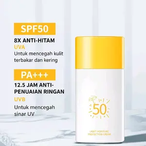 SUNCREEN 30ML SPF50 PA+++ 8X 3089 Anti-Hitam UVA 12.5 Jam Anti-Penuaian Ringan UVB untuk Mencegah Sinar UV