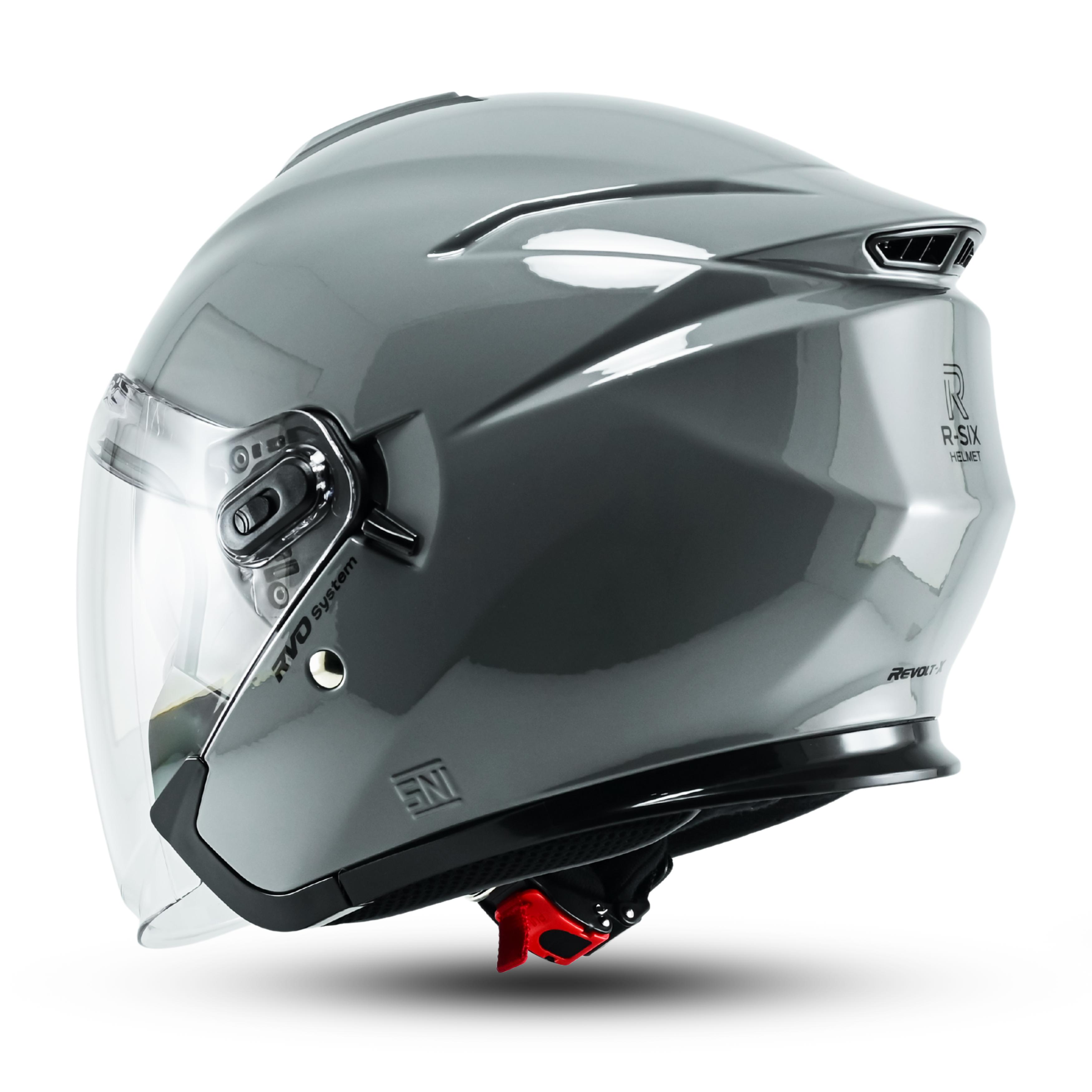 Helm Half Face Rsix Revolt X Terbaru Premium Kekinian Helm Helm Cowo Keren Double Visor SNI
