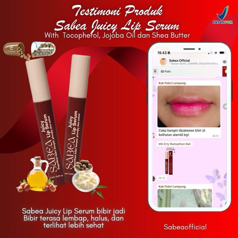 Sabea Juicy Lip Serum Pemerah Bibir Vitamin 8