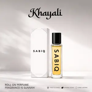 Sabiq Parfum Khayali Parfum Sholat Roll On 100% Non Alkohol Aroma Woody Oud Mawar Saffron Honey Sweet Amber Unisex