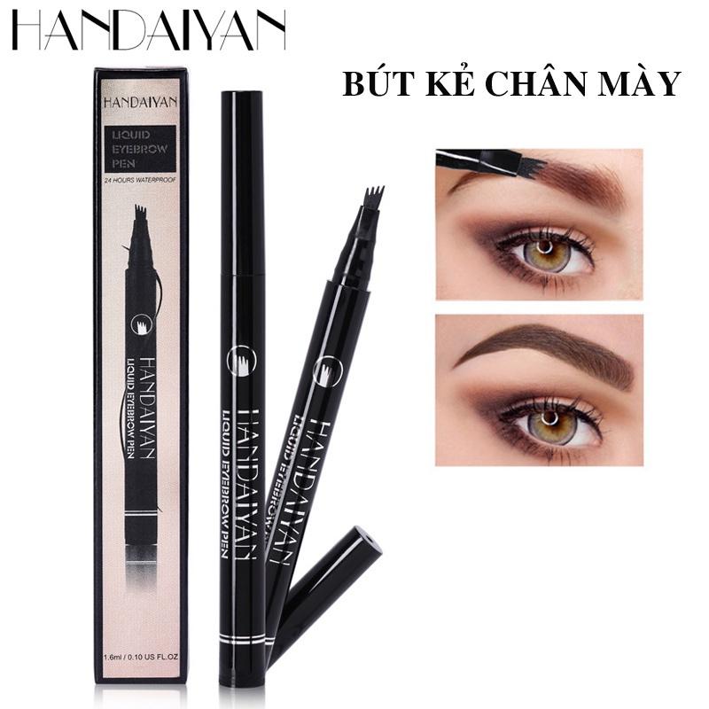 Bút Kẻ Lông Mày HANDAIYAN 4 Đầu Phẩy Sợi Siêu Nét Chống Nước Lâu Trôi Chính Hãng 3.5g B2x1cv1xvx21x10v