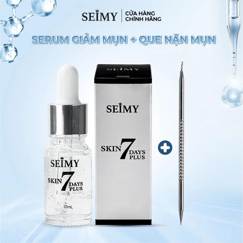Serum Hỗ Trợ Da Mụn Thâm SEIMY - Skin 7 Days Plus Kèm Que Nặn Mụn