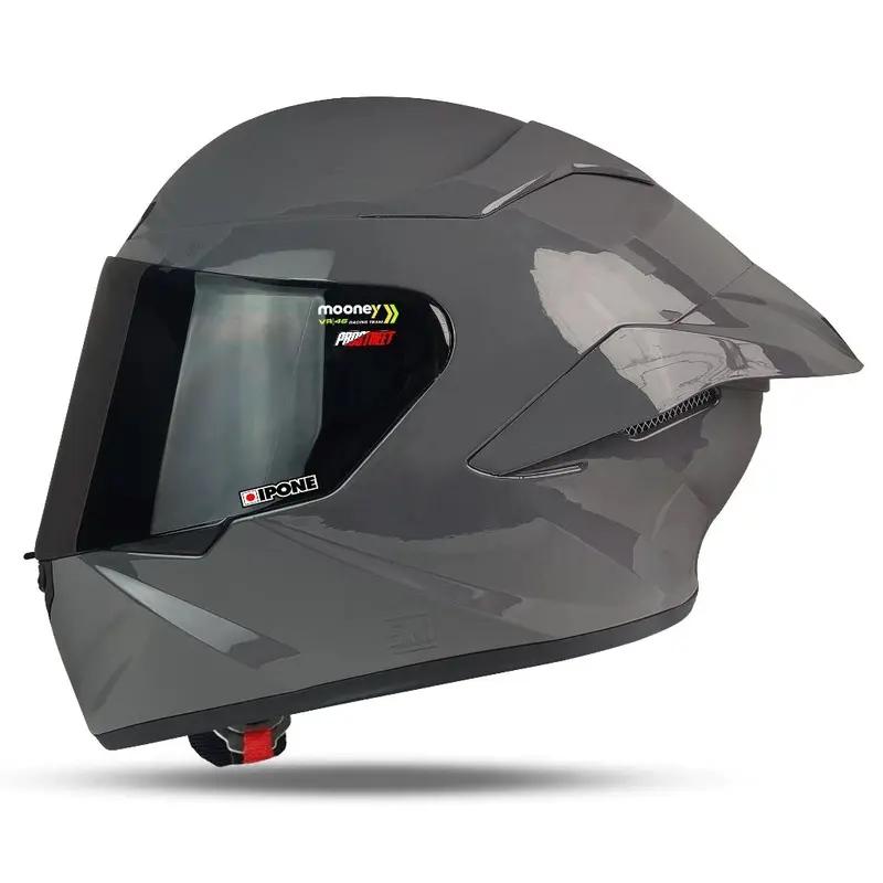 HELM MLA CRYPTON Full Face Solid Whaite  Visor Blue/Silver Helm Peria/wanita deawsa [SNI] 7