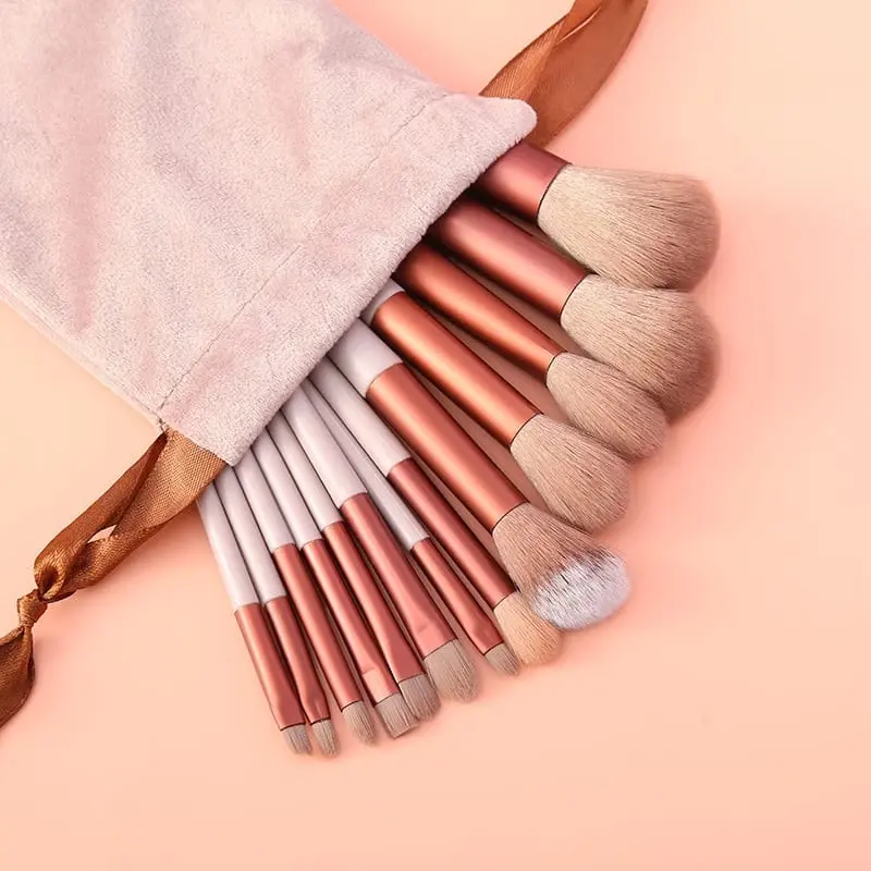 Kuas Make Up Set isi 13 Pcs FREE POUCH Kuas Make Up Brush 13 pcs Make Up Brush Mini Travel 2