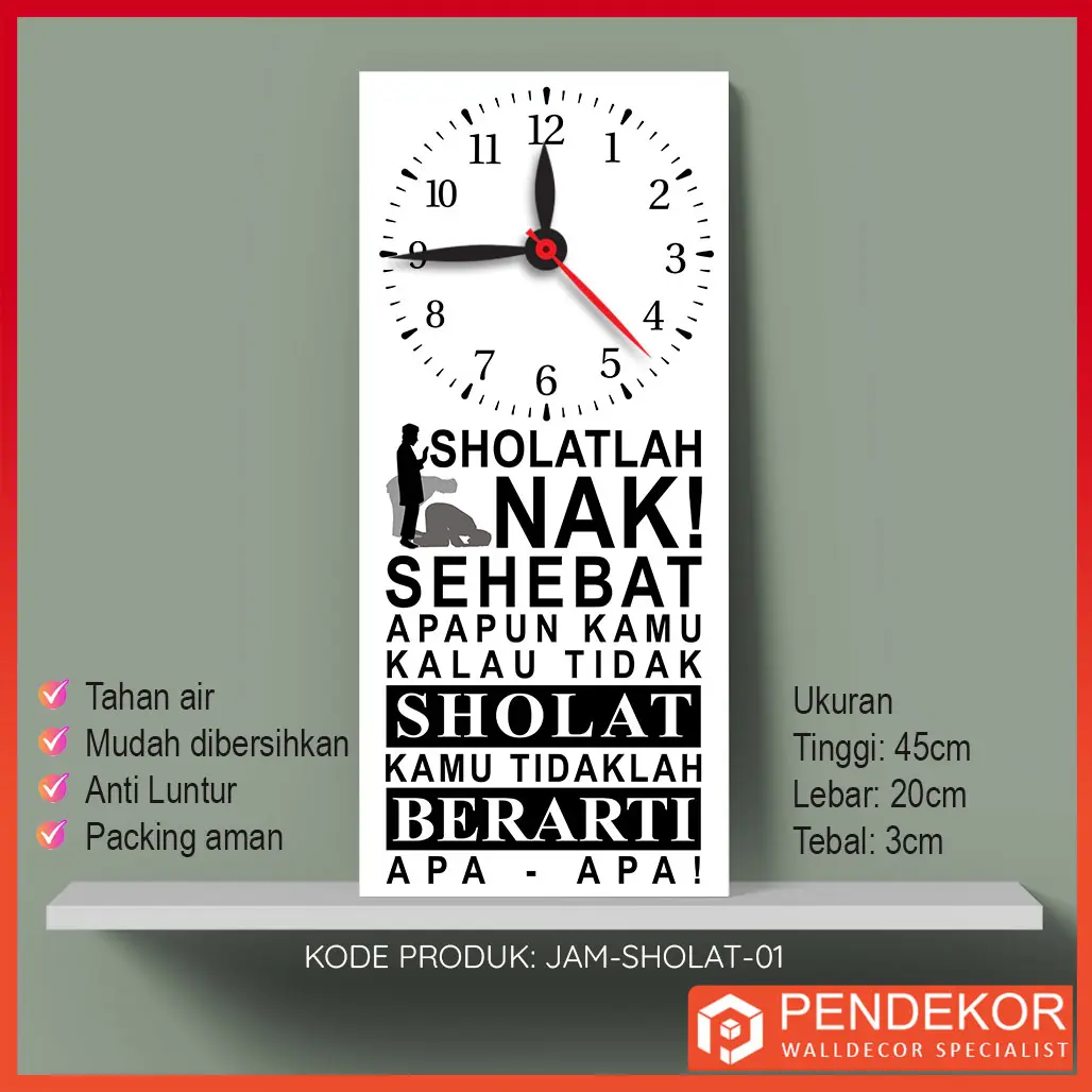 Jam Dinding Quotes Motivasi Islami Sholat Sholatlah Nak Hiasan Dinding Aesthetic