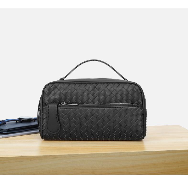 Clutch[Da thật] Clutch cầm tay nam da thật; Túi golf nam da bò thật CL155LD (Đen) - 100% da thật, BH 3 năm