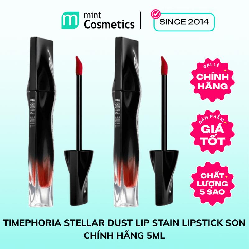 【Siêu vente】  Son tint lì lâu trôi TIMEPHORIA STELLAR DUST LIP STAIN bóng mượt, bền màu không lem không dính cốc 5ML