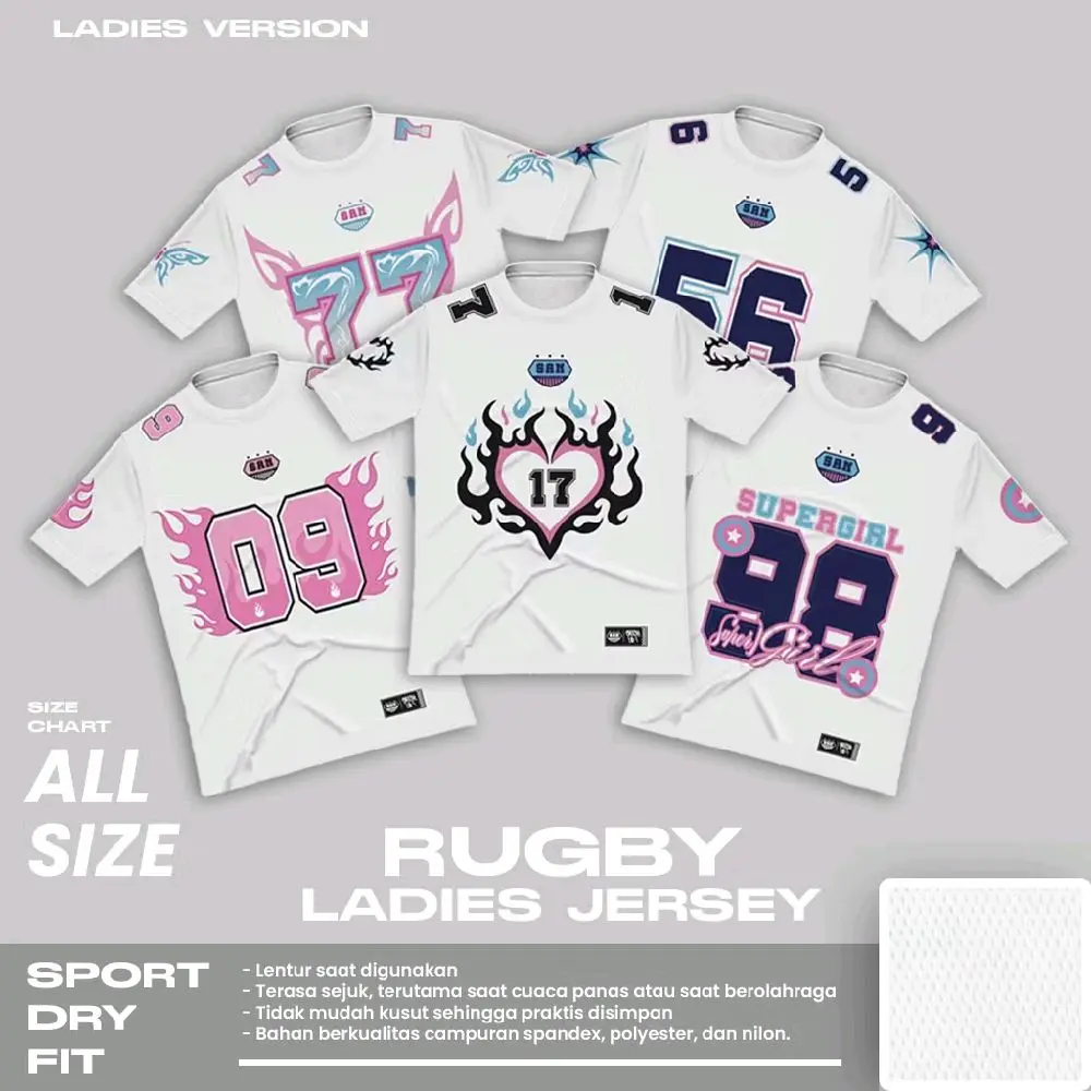 Jersey cewek cantik Kaos Cewek/Dryfit/Kaos nomor/Jersey Lakkers