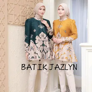 Atasan Batik Wanita Baju Batik Kantor Blus Batik Wanita Lengan Panjang motif arda