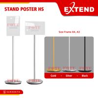 Gambar Extend HS Stand Display Poster Banner Menu Cafe Media Promosi A4 A3 A2 40x60cm Borderless Steel Black Gold - HS-SteelA4 dari Foyu Photo Kota Administrasi Jakarta Selatan 5 Tokopedia